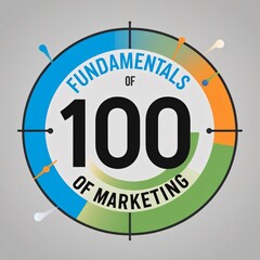 Fototapeta premium An Infographic for a social media post stating Fundamentals of Marketing V1