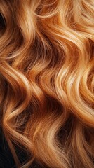 Naklejka premium Closeup of Wavy Blonde Hair Texture