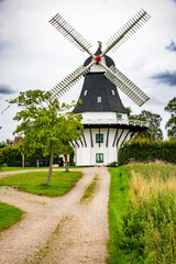 Egeskov windmill near Kvaerndrup on Funen, Denmark.