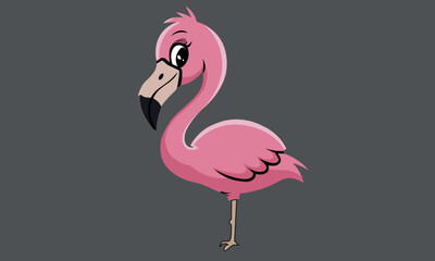 Cute Pink Flamingo On White Background Summer Love Cute Flamingo Couple