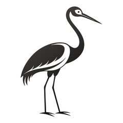 Obraz premium White Stork black Belarus bird silhouette
