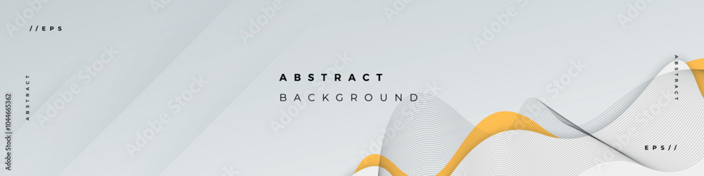 Canvas Prints linkedin banner abstract wavy gray background