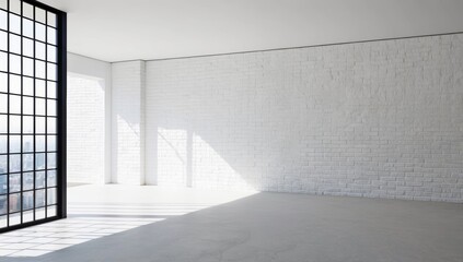 Obraz premium empty white room