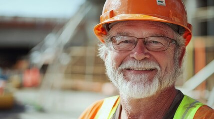 A beaming construction foreman ready to embrace his long awaited retirement