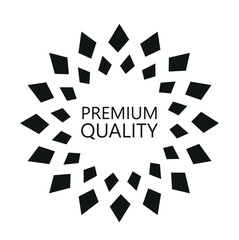 Premium quality gold vector hexagon. Golden label with stars and crown isolated on white background. For icon, logo, label, insigna, seal, tag, sign, seal, symbol, badge, stamp, sticker etc.