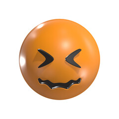 Confounded Face 3D Emoticon Icon
