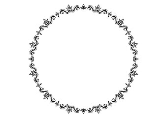 インド風の飾りフレーム。ベクターデータ。