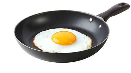 Golden perfection, a closeup look at freshly fried egg in pan, ready to start your day