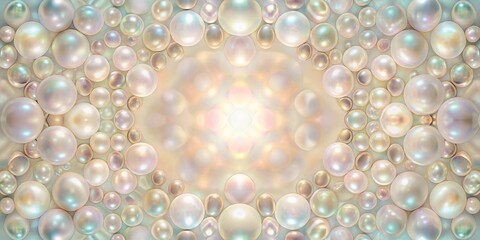 Fototapeta premium Symmetrical Vintage abstract pearlescent glass background with shimmering mother of pearl and rainbow colors pearlescent texture