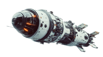 a spacecraft isolated on a white background