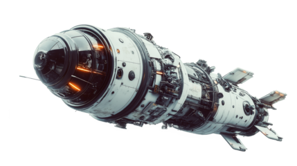 a spacecraft isolated on a white background