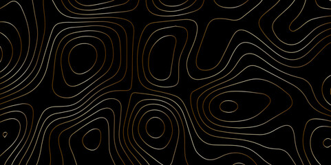 Fototapeta premium Abstract multicolor on black background with Topographic line map pattern. Topographic map lines, contour background. wavy and curved lines background. Geographic map . 