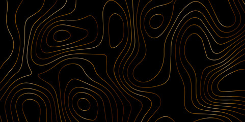 Fototapeta premium Abstract multicolor on black background with Topographic line map pattern. Topographic map lines, contour background. wavy and curved lines background. Geographic map . 