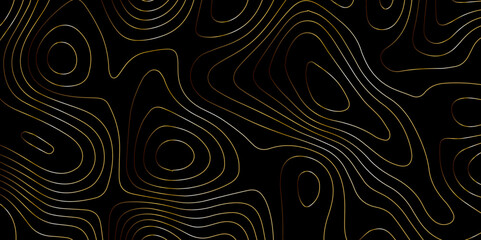 Fototapeta premium Abstract multicolor on black background with Topographic line map pattern. Topographic map lines, contour background. wavy and curved lines background. Geographic map . 