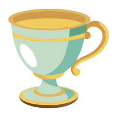 Illustration of Porcelain Cup Isolated on white