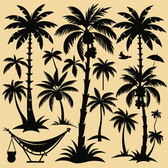 Fototapeta premium palm tree silhouettes