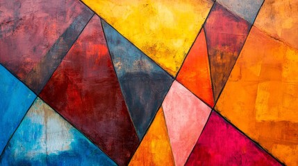 Fototapeta premium Bold Geometric Patterns in Vibrant Colors