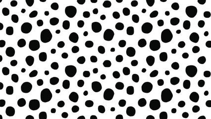 Dalmatian pattern vector. Abstract black and white dalmatian dog print design.
