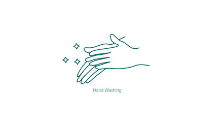 Hand Washing Vector Icon for Hygiene and Germ Prevention