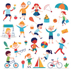 Naklejka premium set of funny cartoon people