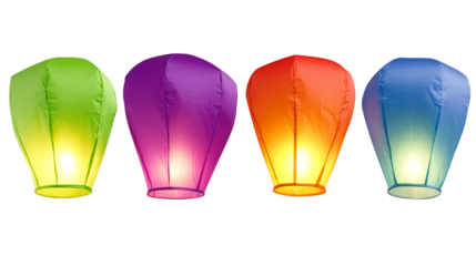 Colorful hot air balloons soar through the sky, a captivating display of color and adventure