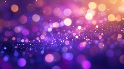 Bright Bokeh Lights with High Contrast Background