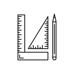 pencil and ruler