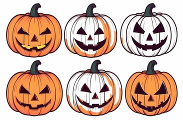 Halloween pumpkin set