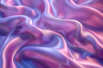 Obraz premium Luxurious Iridescent Fabric with Soft Silky Folds for Elegant Design and Backgrounds