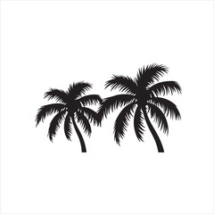 Tropical Palm Tree Silhouette Clip Art