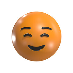 Smiling Face 3D Emoticon Icon