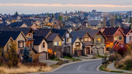 Cozy Homes with Bright Lighting and Cityscape View
