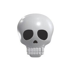 Human Head Skull 3D Emoticon Icon