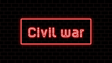 Civil war のネオン文字