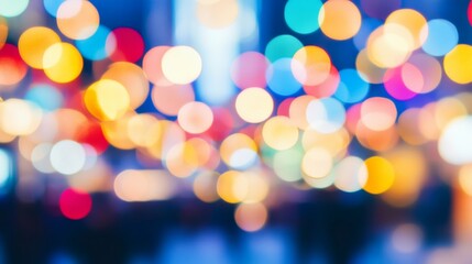 Fototapeta premium Vibrant Neon Lights in a Colorful Cityscape Background