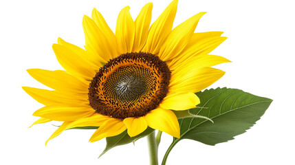 Fototapeta premium Russian sunflower isolated on a white background