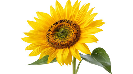Fototapeta premium Russian sunflower isolated on a white background