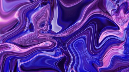 Abstract Fluid Art in Purple and Blue