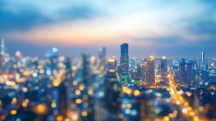 Obraz premium Soft Focus Skyline with Natural Lighting at Dusk