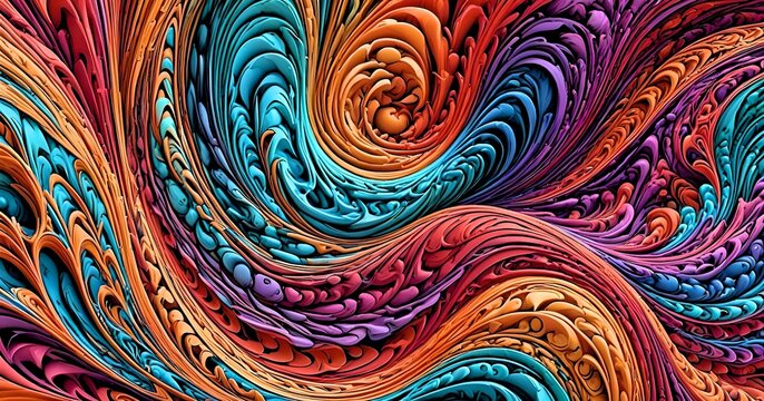 Fantastical Fractal and Wave Function in Detailed Matte Art