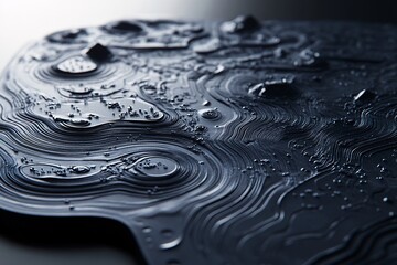 Abstract Topographic Map:  3D Rendered Geometric Surface Texture