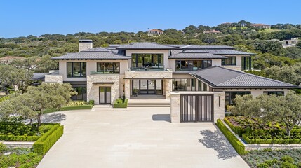 Luxurious Modern Villa with Expansive Landscaped Gardens and Scenic Surroundings