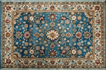 Cozy geometric rug in vibrant color, adding warmth and style to modern living space decor ideas