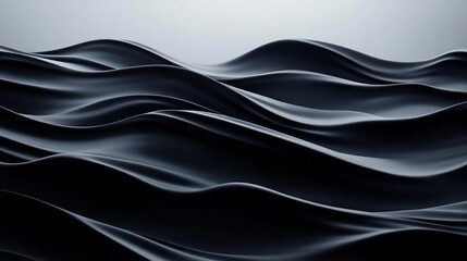 Fototapeta premium Light and shadow interplay on a flowing water surface, capturing the delicate movement and organic textures in a monochrome aesthetic