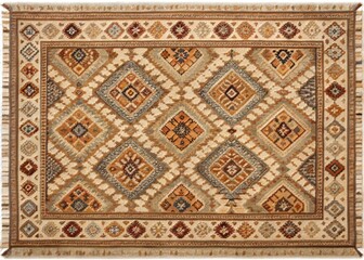 Colorful rug with intricate patterns perfect for home decor, adding warmth and style to any room