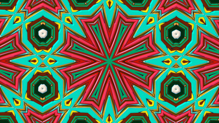 Abstract colorful psychedelic mandala kaleidoscope background pattern for a summer music festival
