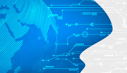 network connection. World map point and line composition concept of global business. Vector Illustration