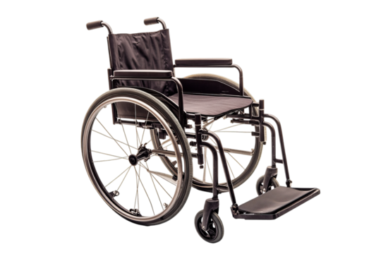 wheelchair on isolated transparent background