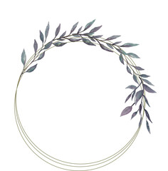 Frame Bouquet of Flowers Botanical Watercolor