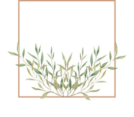 FRAME FLORAL WATERCOLOR BACKGROUND ABSTRACT